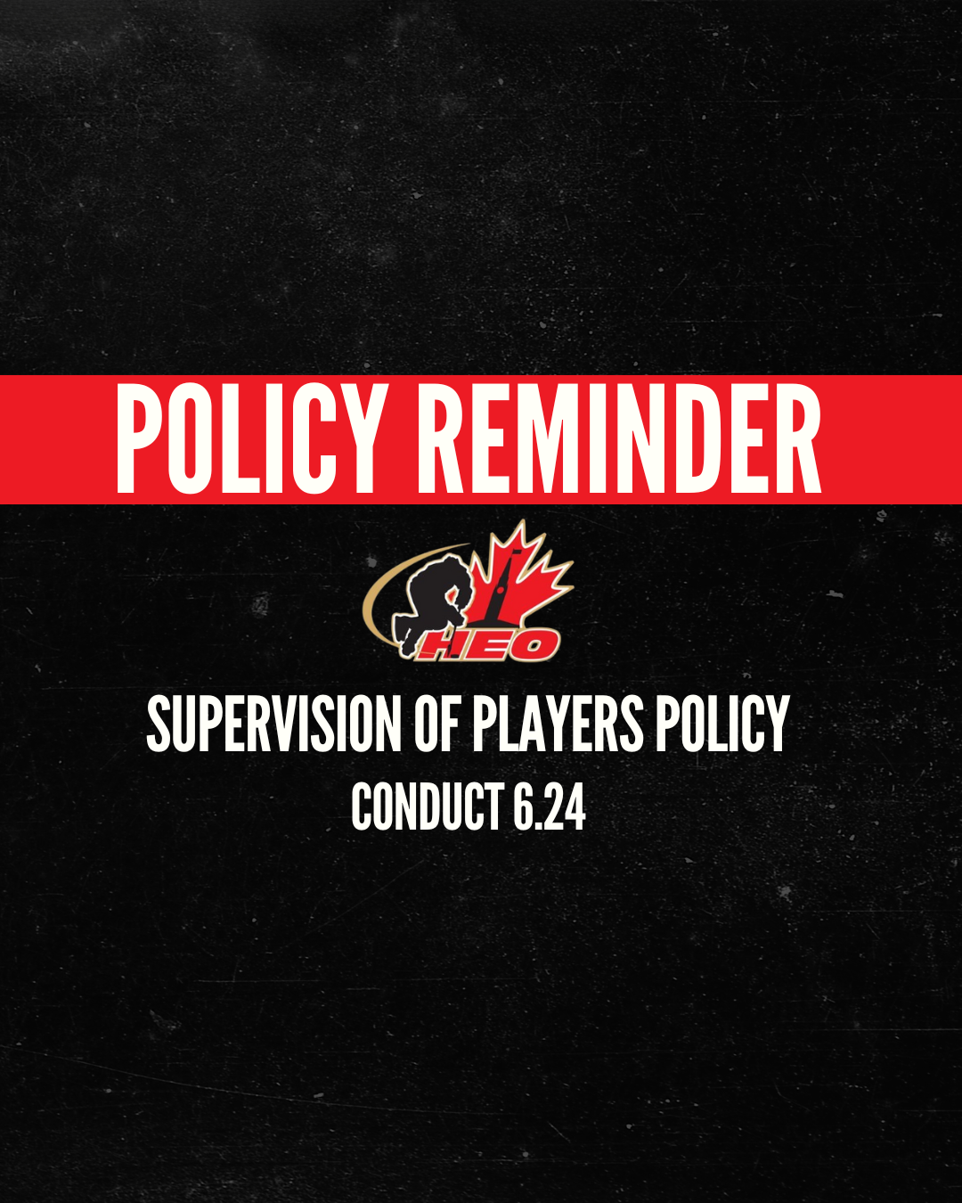 Policy Reminder Supervision of Players Policy