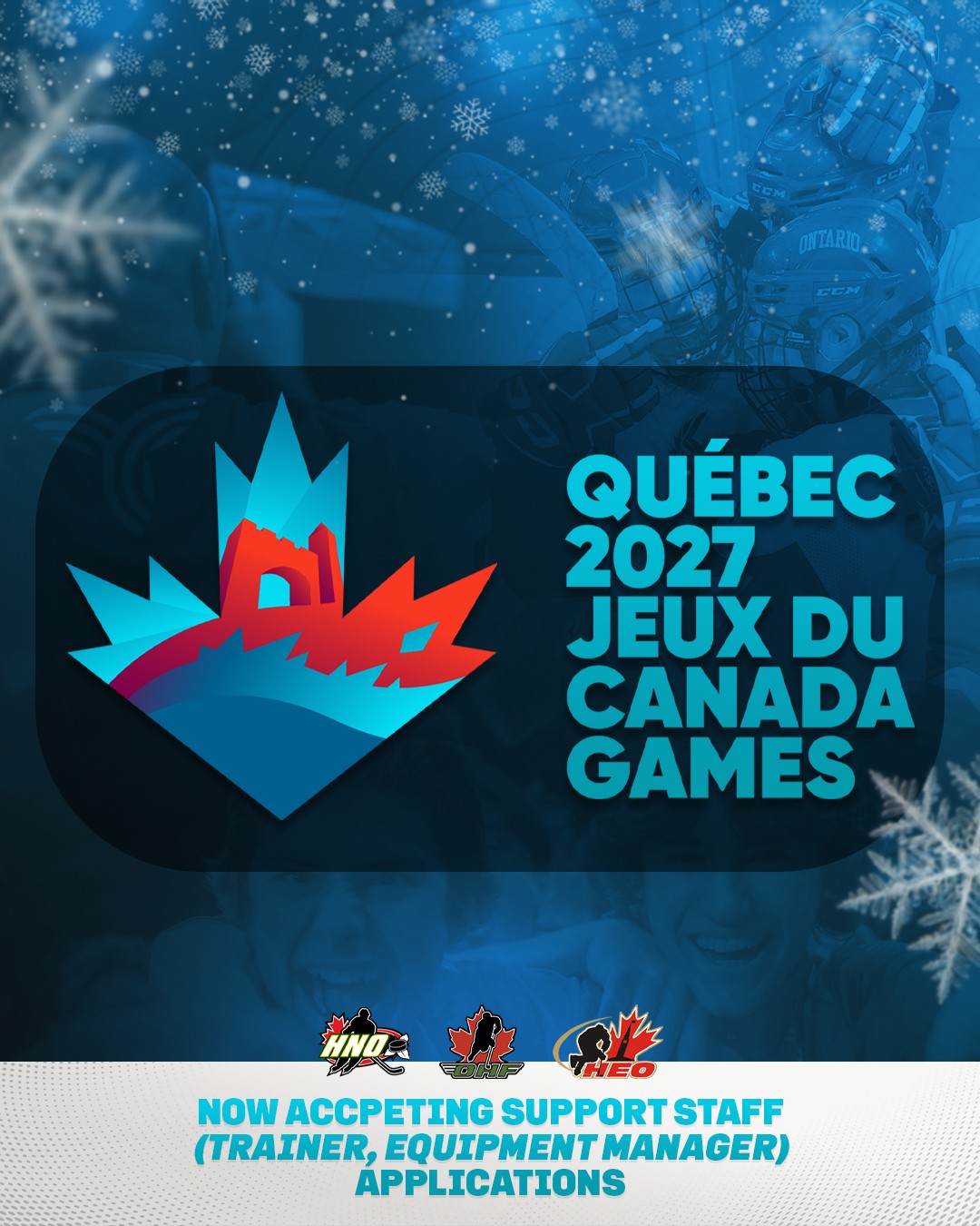 NOW ACCEPTING APPLICATIONS: SUPPORT STAFF FOR 2027 CANADA WINTER GAMES
