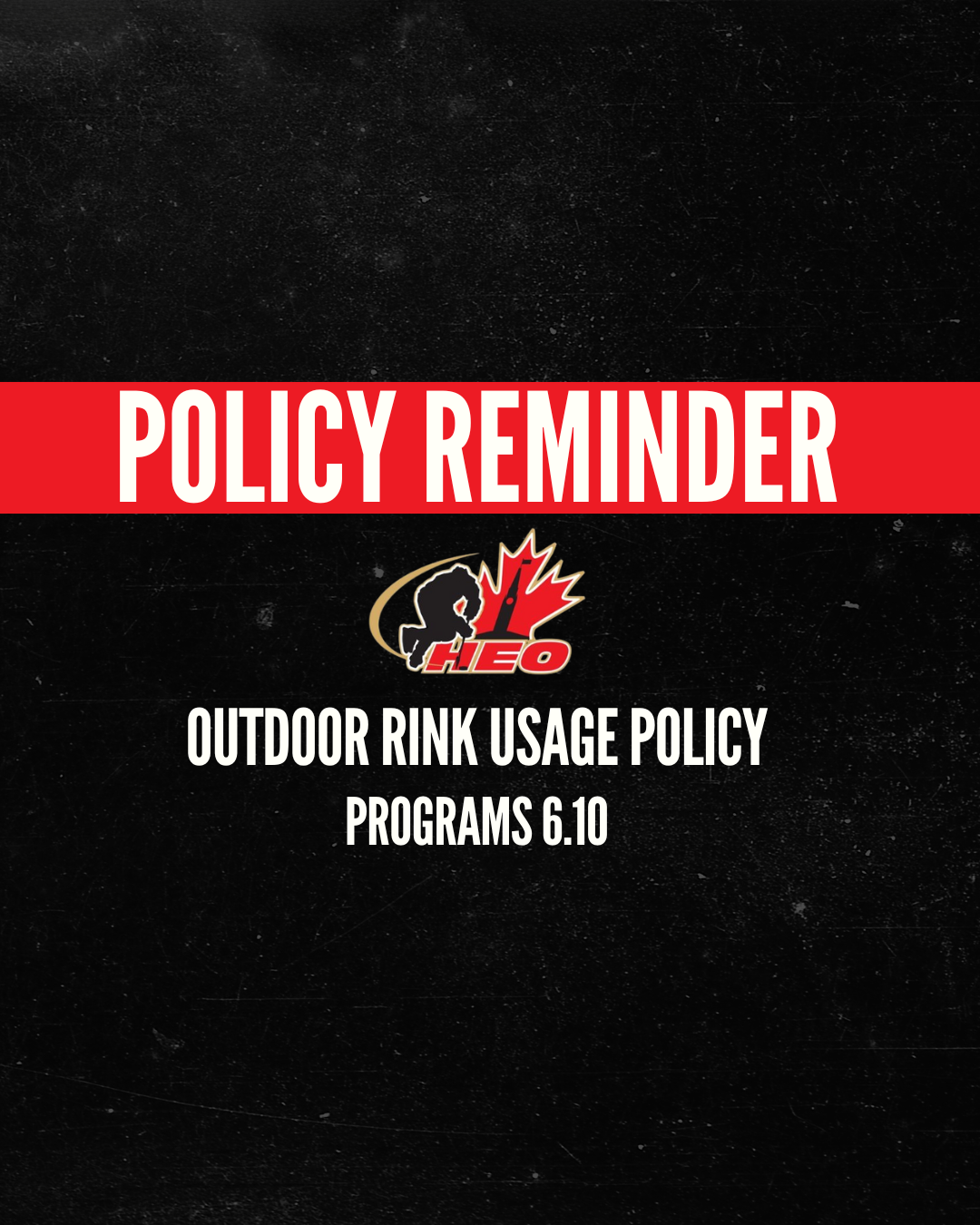 Outdoor Rink Usage Policy